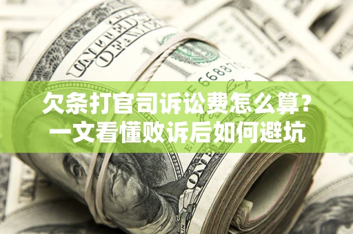 北京欠条打官司诉讼费怎么算？一文看懂败诉后如何避坑